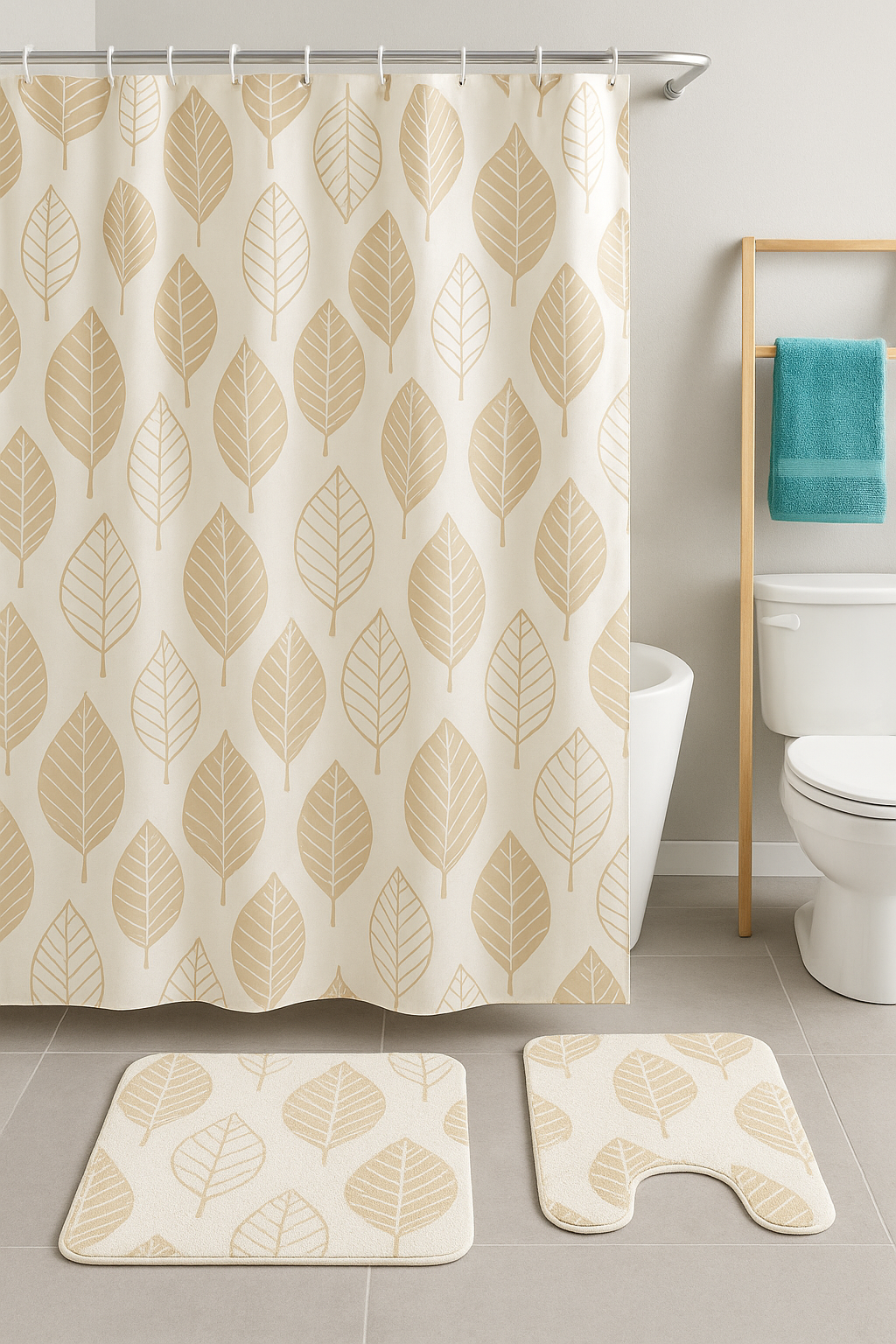 Badkamer gordijnen en matten