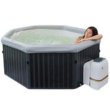 MSpa Tuscany Whirlpool Inflatable Pool for 6 People, 193 x 193 x 73 cm, 138 Massage Jets in 3 Intensities, UVC and Ozone Disinfection, Elegant Design, All-Year Use, Indoor and