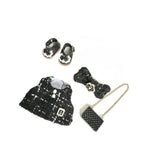 17Cm Pop Kleding Voor Labubu Poppen Accessoires - 1 Tas + 1 Schoenen + 1 Jurk + 1 Haarband - Geen Pop, Alleen Kleding