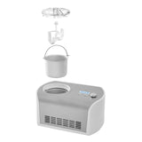 IJsmachine Elli 1,2 L met zelfkoelende compressor 135w, ijsmaker gemaakt van roestvrij staal met uitneembare bewaarcontainer