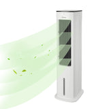 Midea Luchtkoeler met waterkoeling, mobiele airconditioning, ventilator met 5 liter waterkoeling, luchtbevochtiger en ionisatie, airconditioning zonder afvoerslang, 355 m³/u, ventilator met afstandsbediening, 55 W, wit