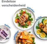 Philips Airfryer with two baking drawers - Healthy, Fast and Versatile Cooking, 9 Litre Capacity, Touchscreen, 2 Drawers (NA350/00)