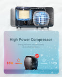 AAOBOSI IJsmachine met 4 modi, 1,6 liter, 3-in-1 ijsmachine, geen voorvriezen met ingebouwde compressor, frozen yoghurt, ijsmachine voor thuis, digitaal display, timer, roestvrij staal