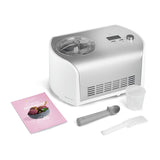 IJsmachine Elli 1,2 L met zelfkoelende compressor 135w, ijsmaker gemaakt van roestvrij staal met uitneembare bewaarcontainer