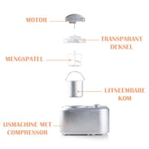 PRIMO PR406IM IJsmachine - Roomijsmachine Met Compressor - Zelf Vriezend - 1L - Zilver