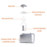 PRIMO PR406IM IJsmachine - Roomijsmachine Met Compressor - Zelf Vriezend - 1L - Zilver