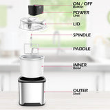 IJsmachine, 2 liter, professionele ijsmachine, sorbet en yoghurt bevriest in 30 minuten, zachte ijsmachine