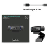 Logitech C920S HD Pro Webcam, Full HD 1080p/30fps Video Calling, Clear Stereo Audio, HD Light Correction, Privacy Shutter, Works with Skype, Zoom, FaceTime, Hangouts, PC/Mac/Laptop/Tablet/XBox - Black