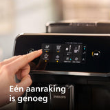 Philips Espresso machine Series 2200-2 Speciality coffee - With classic milk frother - Touch display - 12 Meals - 1.8 l Water tank - 275 g Bean container - Matt black - EP2220/10
