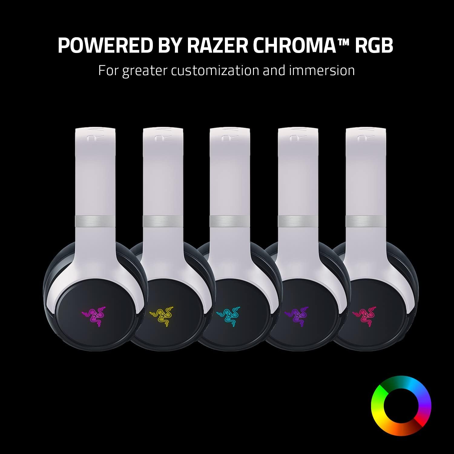 Razer Kaira Pro - Dubbele draadloze PlayStation 5 Headset met haptiek (Razer HyperSense, TriForce 50 mm driver, Hyperclear cardioïde microfoon, Razer SmartSwitch, RGB Chroma) Zwart-Wit
