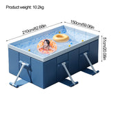 Foldable Non-Inflatable Pool - Non-Inflatable Hard Shell Pool for Adults and Kids | Summer Water Game Backyard Toys for Adults, Kids and Pets