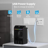 Mobiele airconditioning met display, 1000 ml, draagbare mini-airconditioning, 4-in-1 luchtkoeler, afstandsbediening, timer-airconditioner met dubbele spray en 7 kleuren licht, 4 snelheden