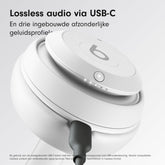 Beats Studio Pro - draadloze bluetooth-koptelefoon met ruisonderdrukking - gepersonaliseerde ruimtelijke audio, compatibiliteit met Apple en Android - Mit Wit