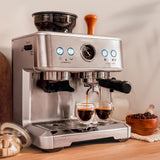 Cecotec Espresso machine Barista Power Espresso 20 Barista Maestro. 2250 W, 20 bars, Pressure gauge and 2 Thermoblocks, Coffee bean container, 20-level grinding, Steam pipe