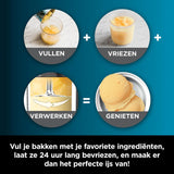 Ninja CREAMi IJs- & Bevroren Dessertmachine met 3 Bakjes, 7 Programma's, Maakt Roomijs, Gelato, Sorbet, Smoothiebowls, Milkshakes en Meer, Maakt 1,4L IJs, 800W, Zwart/Zilver, NC300EU