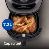 Philips Airfryer 3000 Series 6.2L, Viewing Window, 16-in-1 Air Fryer, RapidAir Plus Technology, Grease Removal, HomeID Recipe App, Easy to Clean (NA330/00)