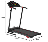 Elektrische loopband voor thuis, loopband, opvouwbaar, 12 km/u, 1-2,5 pk, 12 vooraf ingestelde programma's, LCD-display 1-12 km/u, model 2023, handmatige kanteling met 3 niveaus