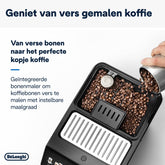 De'Longhi Eletta Explore ECAM452.67.G, Fully Automatic Espresso Machine with Cold Brew, LatteCrema Milk Container, 50+ Recipes of Hot & Cold Drinks, Colours Touchscreen, Coffee Jug Included, Gray