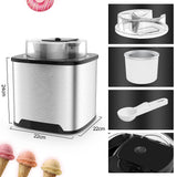 IJsmachine, 2 liter, professionele ijsmachine, sorbet en yoghurt bevriest in 30 minuten, zachte ijsmachine