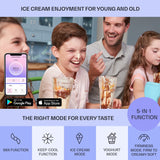 Klarstein IJsmachine, softijsmachine voor yoghurt, softijs & frozen yoghurt, ijsmaker met wifi/app-functie, ijsmachine met compressor, zelfkoelend, zelfgemaakte ijs & sorbet, 180 W