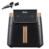 Ninja Airfryer MAX PRO, 6.2L, Used No Oil, Large Square Single Tray, Roasting, Baking, Air Frying, Family Size, Non-Stick Coating, Dishwasher Safe Basket and Crisper Plate, AF180EUCP