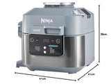 Ninja Speedi 10-in-1 Multicooker, Air Fryer and Multicooker, 5.7L, Meals for 4 in 15 Minutes, Air Frying, Steaming, Grilling, Baking, Roasting, Sautéing, Slow Cooking & More, Black & Copper ON400EUCP