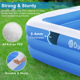 Duerer Inflatable Pools, Inflatable Pools, Family Pool for Garden, Summer Water Party, Outdoor, Garden, Swimming for Adults, 305 cm x 182 cm x 56 cm