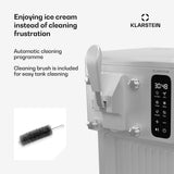 Klarstein IJsmachine, softijsmachine, 1,5 l, met touchdisplay, Keep-Cool-functie, 5 l capaciteit, speciale apparaten, milkshake- en smoothiemaker, zelfreinigende functie, afneembare schenktuit, wit