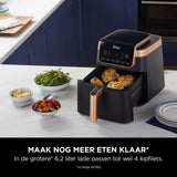 Ninja Airfryer MAX PRO, 6.2L, Used No Oil, Large Square Single Tray, Roasting, Baking, Air Frying, Family Size, Non-Stick Coating, Dishwasher Safe Basket and Crisper Plate, AF180EUCP