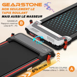 GEARSTONE Loopbanden 180 ° draaiband tweezijdige loopbaan met een helling tot 0-6%, 2-in-1 compacte loopbaan met voetmassage, geluidsarme motor, 1-6 km/h