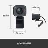 Logitech StreamCam, Live Streaming Webcam, Full 1080p HD 60fps Vertical Video, Smart auto focus and exposure, Dual camera-mount versatility, with USB-C, for YouTube, Gaming Twitch, PC/Mac - Black