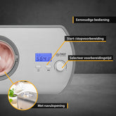 TZS First Austria IJsmachine met Compressor | Zelfkoelende ijsmachine met uitneembare 1,2-liter roestvrijstalen ijscontainer en dekselopening voor ingrediënten | IJsmachine voor thuis