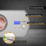 TZS First Austria IJsmachine met Compressor | Zelfkoelende ijsmachine met uitneembare 1,2-liter roestvrijstalen ijscontainer en dekselopening voor ingrediënten | IJsmachine voor thuis