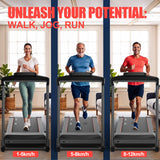 CharonFit T300 loopband voor thuis, inklapbaar met helling tot 12 km/h: 2,5 pk-motor, 120 kg draagvermogen, compatibel met app