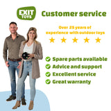 EXIT Toys Wood Pool - 540x250x122cm - Large, Rectangular Frame Pool with Sand Filter Pump - Extra Deep Pool - Strong Frame - Includes Pool Ladder - Unique Design - Brown