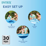 Intex Rectangular Pool with Frame., Surface-mounted pool., blue (bright blue)