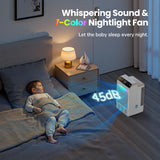 Mobiele airconditioning met display, 1000 ml, draagbare mini-airconditioning, 4-in-1 luchtkoeler, afstandsbediening, timer-airconditioner met dubbele spray en 7 kleuren licht, 4 snelheden