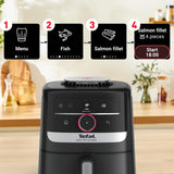 Tefal EY5728 Easy Fry Smart & Silence Silent Air Fryer, 5 L, Silent Technology, Smart Assist System with 55 Programs, Easy Storage and Cleaning System
