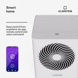 KLARSTEIN Draagbare airconditioning, 7.000 BTU, 3-in-1 airconditioner, draagbaar, met koeling, luchtontvochtiger en ventilator, app/spraakbesturing via Alexa/Google, energiezuinig, voor ruimtes tot 25