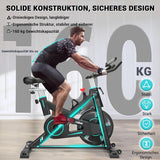 Wenoker Apartment Bike, verstelbare magnetische weerstand, hometrainer met comfortabele zitting en display, cardiotraining hometrainer, draagvermogen 160 kg
