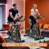 MettleMatic Hometrainer voor het hele gezin, magnetische ergometer, hometrainer, fiets met 300 watt draaimoment, grote tablethouder, belastbaarheid 150 kg