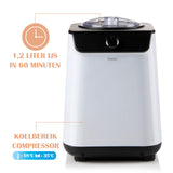 PRIMO PR401IM IJsmachine - IJsmaker - Zelf Vriezend - Met Compressor - 1,2L - Wit/Zwart