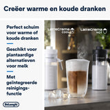 De'Longhi Eletta Explore ECAM452.67.G, Fully Automatic Espresso Machine with Cold Brew, LatteCrema Milk Container, 50+ Recipes of Hot & Cold Drinks, Colours Touchscreen, Coffee Jug Included, Gray