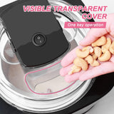 Vpcok Direct IJsmachine 2 l ijsmachine 12 W ijsmachine met opening op het grote zichtbare deksel 220 V, ijsmachine met schep van roestvrij staal speciaal ijs en recept