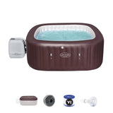 Bestway® LAY-Z-SPA® Honolulu AirJet™ Whirlpool, 196 x 71 cm, 4-6 People, Round, Grey Rattan Look