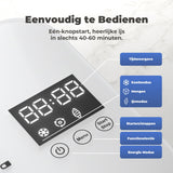 Acmeenjoy IJsmachine met compressor, ijsmachine voor het huishouden, zonder voorvriezen, ijsmachine, 1 l, elektrische koelkast, 100 W, afneembare aluminium emmer/recept