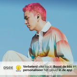 Sony WFC700NB.CE7 WF-C700N Draadloze Noise Cancelling oordopjes Hele dag comfortabel en stevig in de oren Tot 15 uur batterijduur met oplaadcase Zwart 3 maten