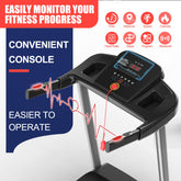 CharonFit T300 loopband voor thuis, inklapbaar met helling tot 12 km/h: 2,5 pk-motor, 120 kg draagvermogen, compatibel met app