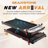 GEARSTONE Loopbanden 180 ° draaiband tweezijdige loopbaan met een helling tot 0-6%, 2-in-1 compacte loopbaan met voetmassage, geluidsarme motor, 1-6 km/h