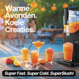 Seeger SuperSlush Machine, 2 Liter, 7-in-1, Geen IJs Nodig, 7 Programma's, InstantFreeze 15 min, Slush Puppy Maker, Slushi, Slushie, Cocktails, Granita, Frappé, Milkshakes en meer, Zwart, SLFRZ1BK